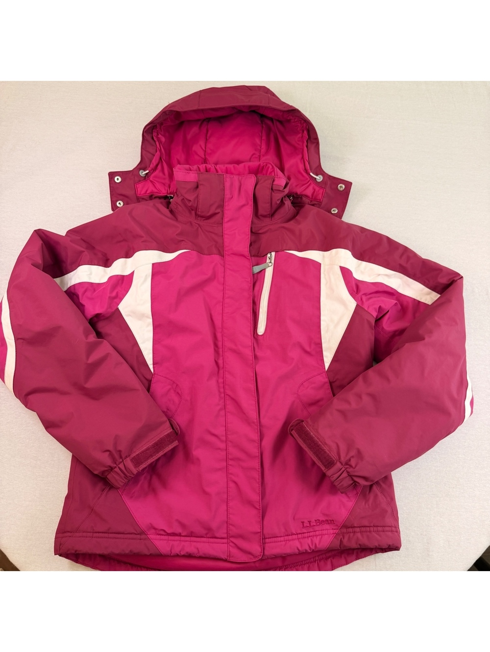 LL Bean Weather Challenger Winter Ski Jacket Pink Womens XS